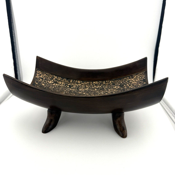 Creative Scents Schonwerk Resin Crackled Decorative Centerpiece Bowl 10” SCRATCH - Picture 4 of 10